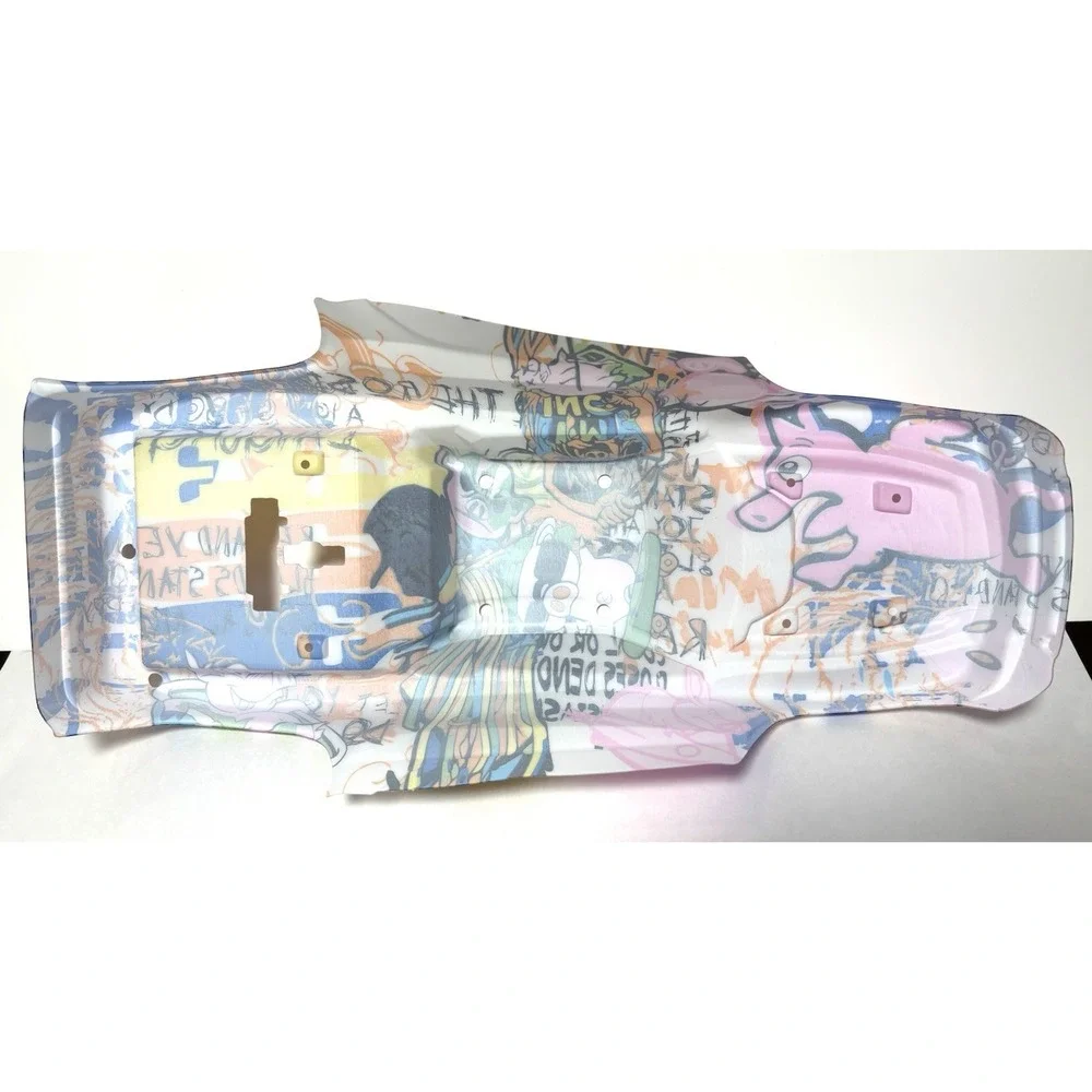 Custom Graffiti RC Truck Body Shell Painted Pink Pig Cartoon Clear Lexan Cover